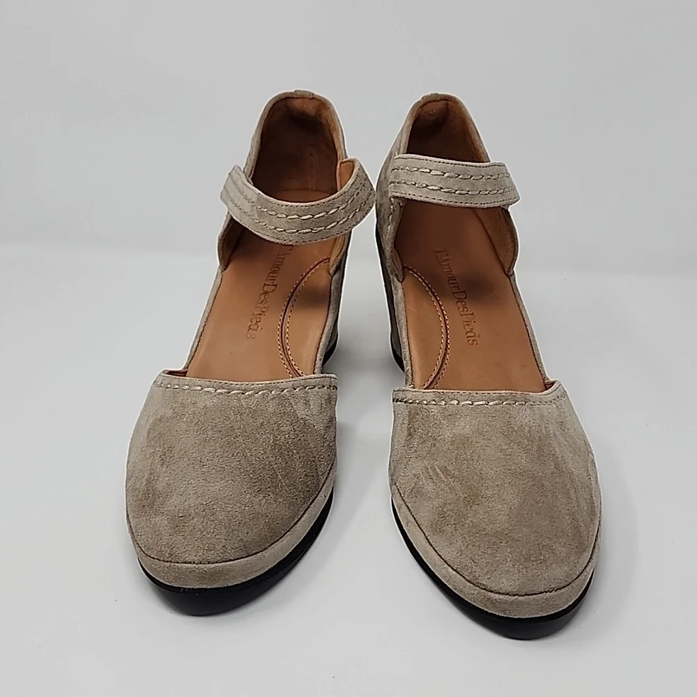 L'Amour Des Pieds Orva Leather Pumps Light Taupe Color Size 11